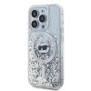 Karl Lagerfeld KLHMP15LLGCHSGH iPhone 15 Pro 6.1 hardcase transparent Liquid Glitter Choupette Head Magsafe